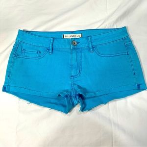 Bullhead Women low rise blue shorts size 3